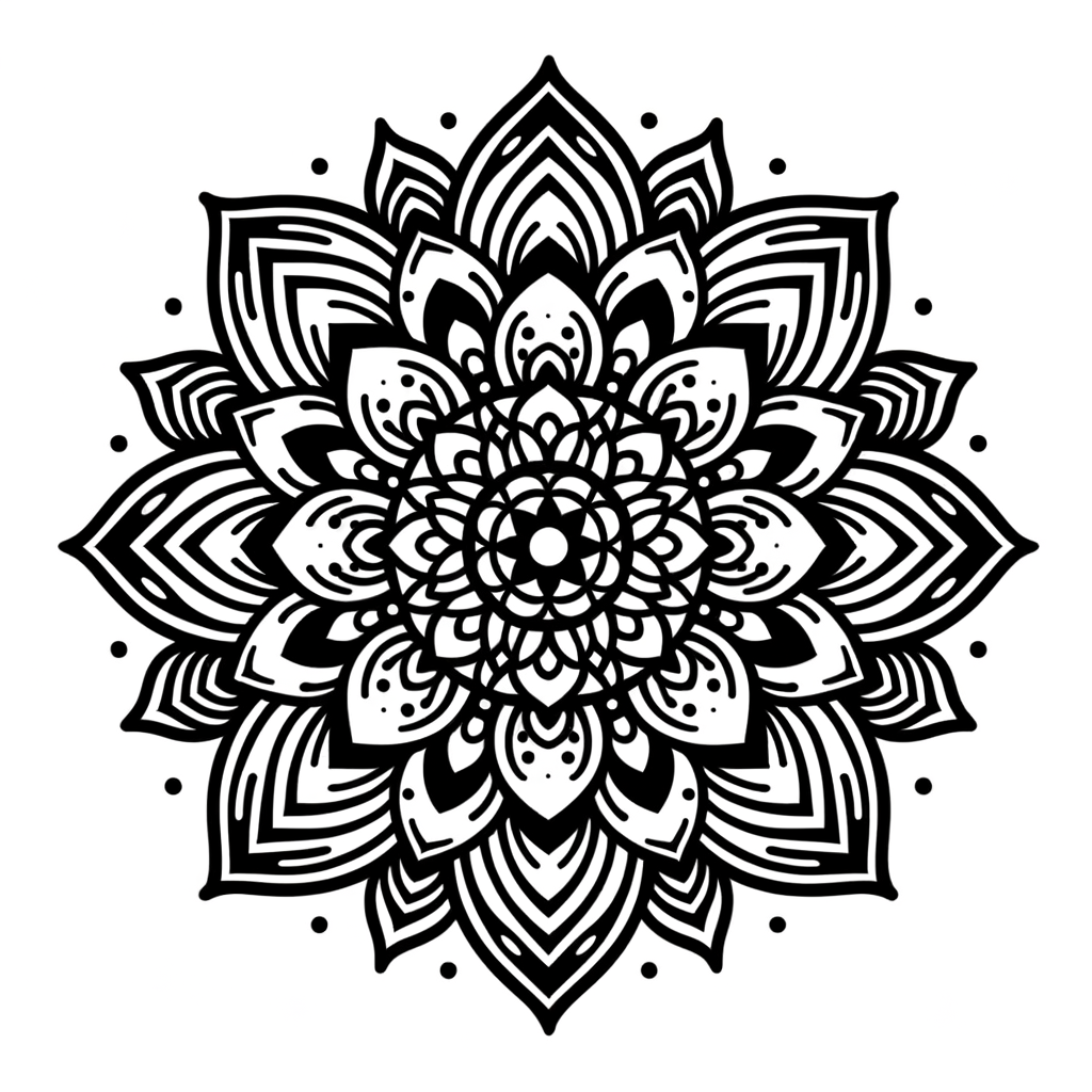 Gratis Ausmalbild Mandala PDF