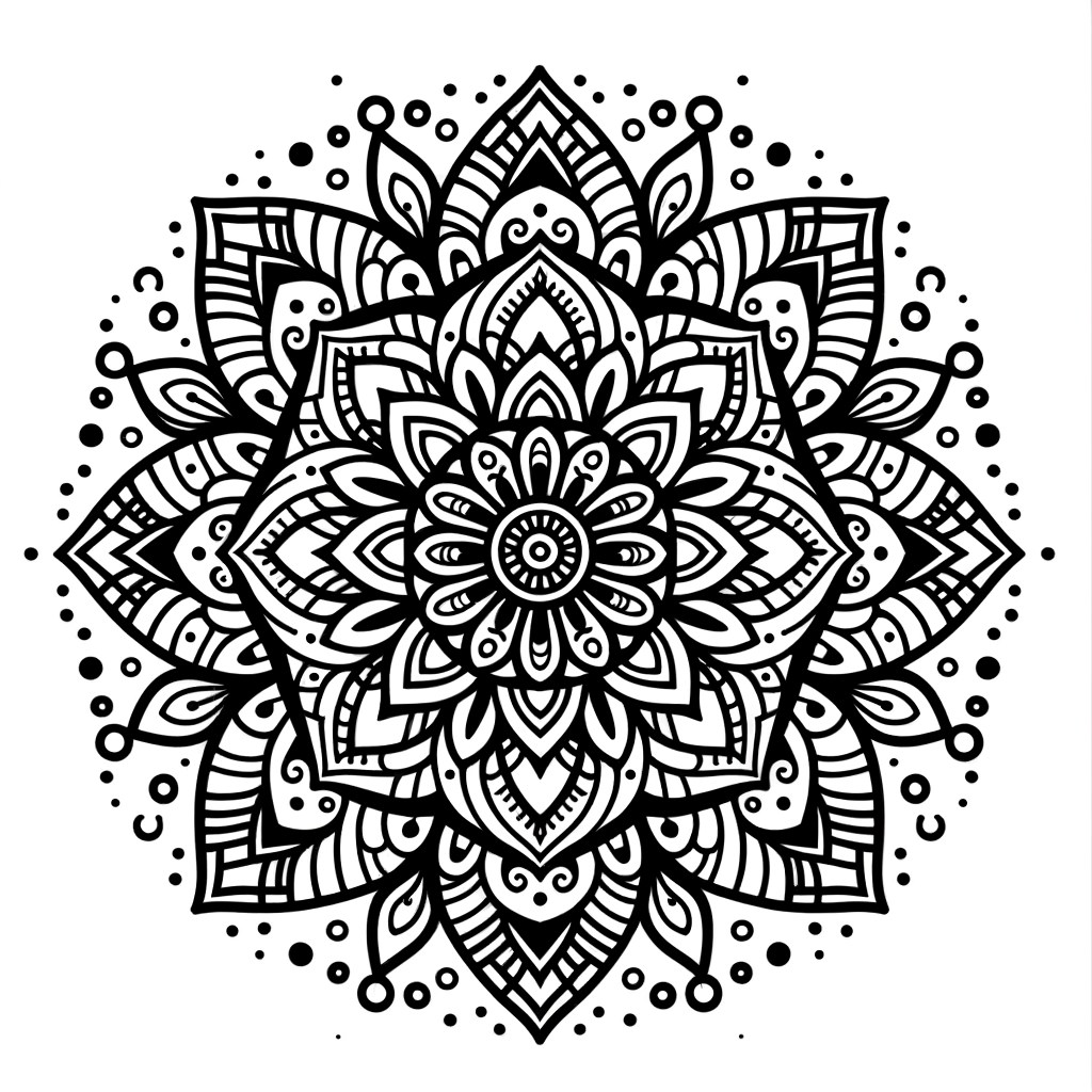 Kostenlose Mandala Ausmalbild PDF