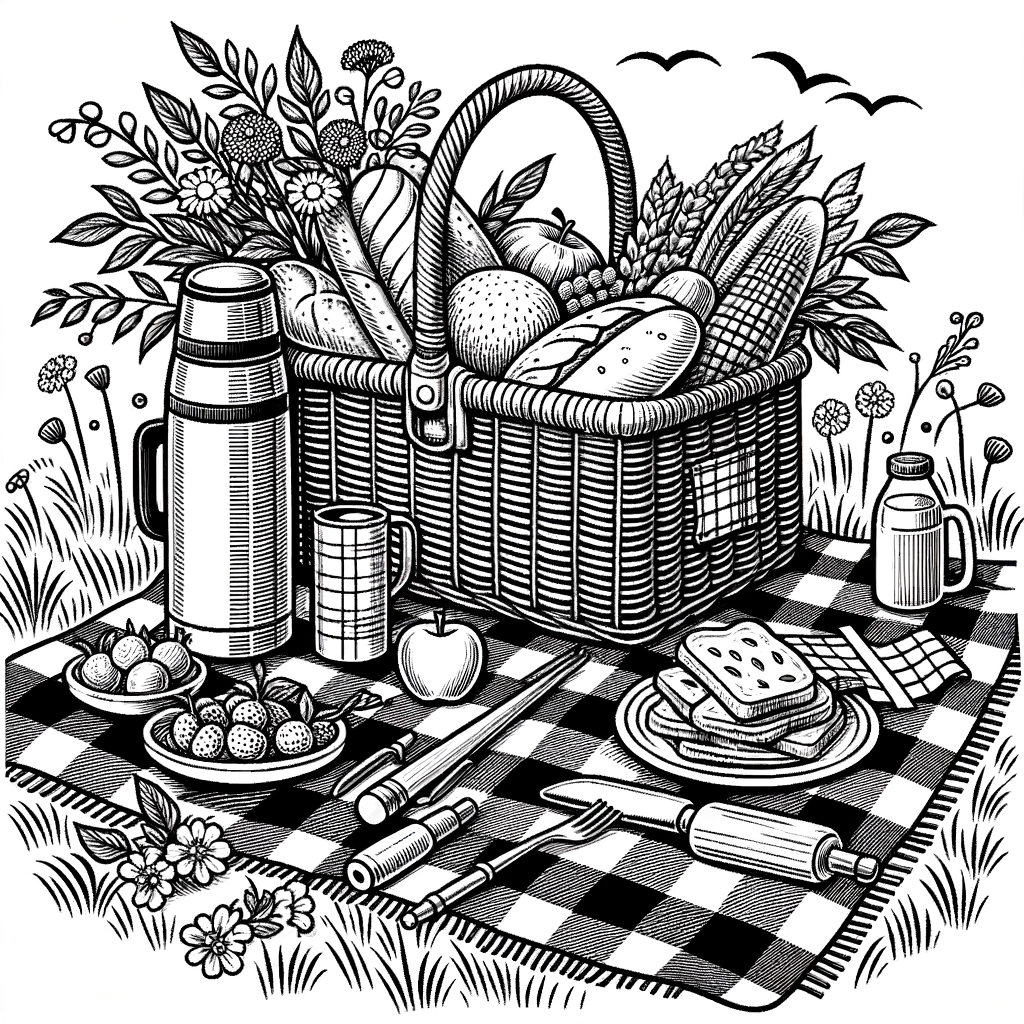 Kostenlose Picknick Druckvorlage PDF