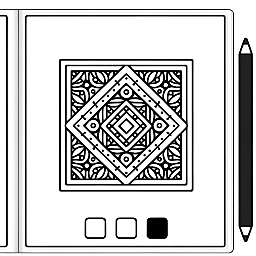 Kostenlose Quadrat Ausmalbilder PDF