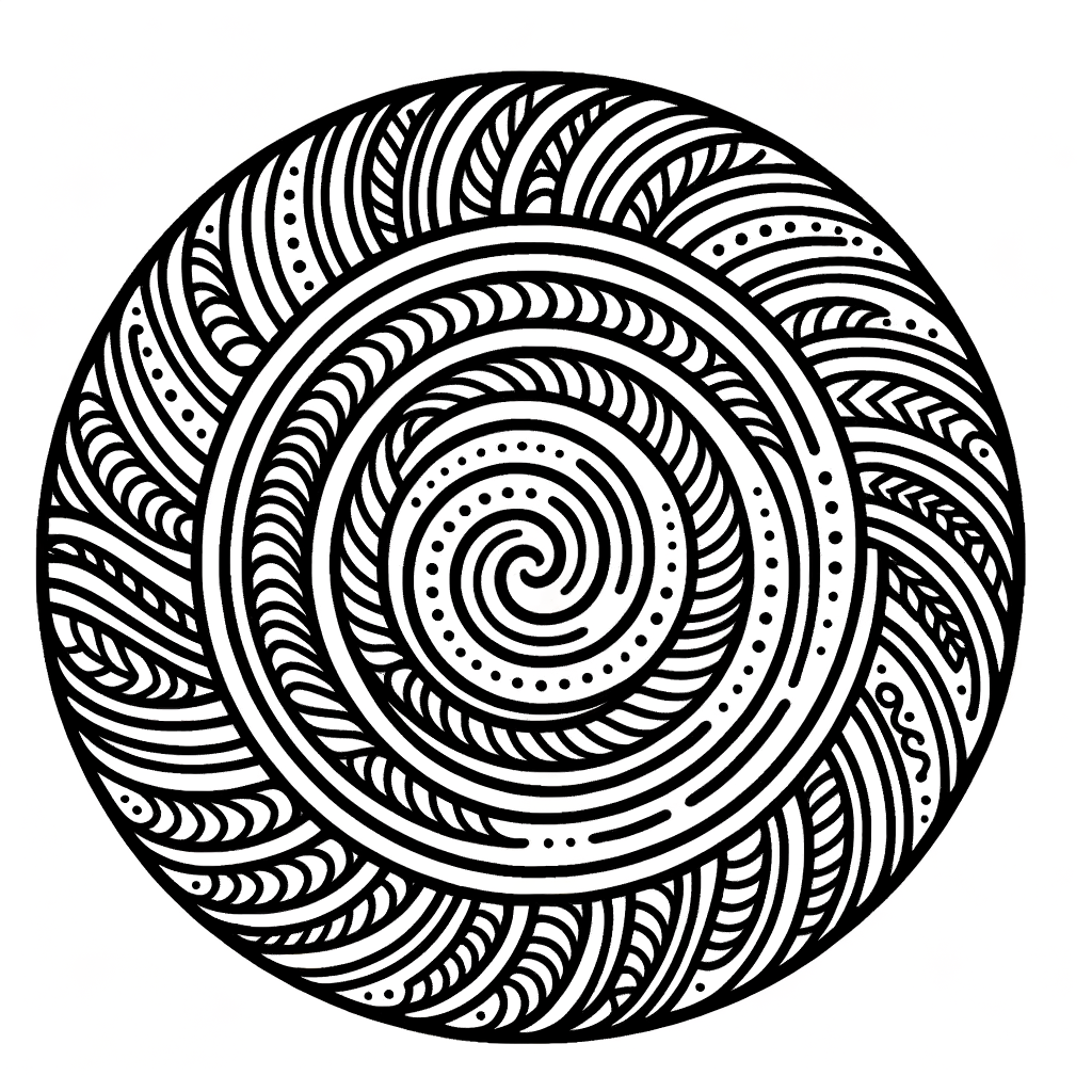 Kostenlose Spirale Ausmalbild PDF