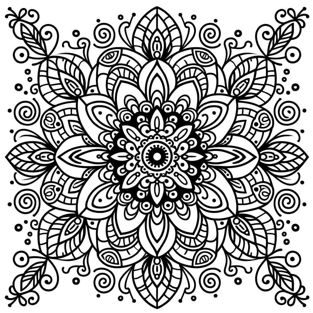 Mandala Ausmalbild zum Download