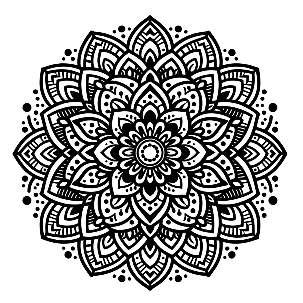 Mandala Ausmalbild zum PDF Download