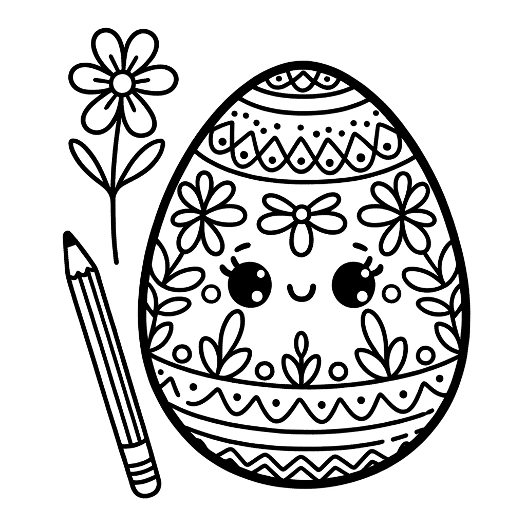 Ostern Ausmalbild zum PDF Download