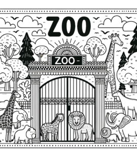 Zoo Malvorlage kostenlos PDF